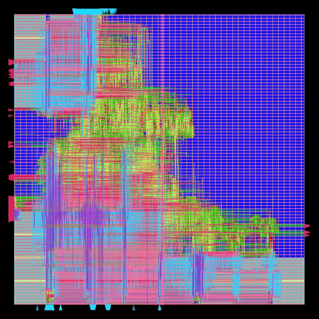 X7-Y5 layout at 728 MHz